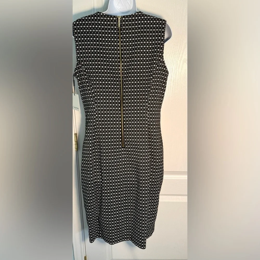 Calvin Klein Black and White Sleeveless sheath Dress size 12 - Picture 11 of 16